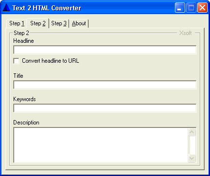 bitsoft Text2HTML Converter Screenshot