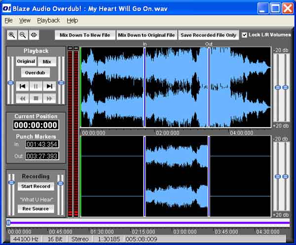 Blaze Audio Overdub! Screenshot