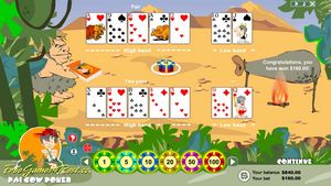 Brontosaur Pai Gow Poker Screenshot