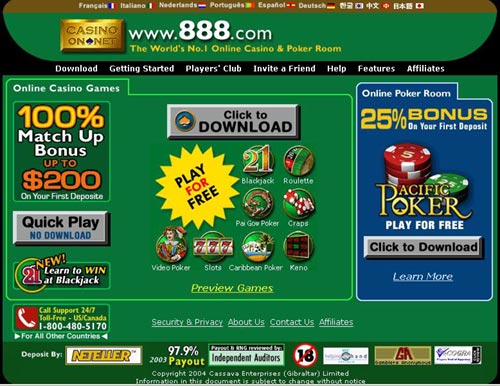 Casino on net Screenshot