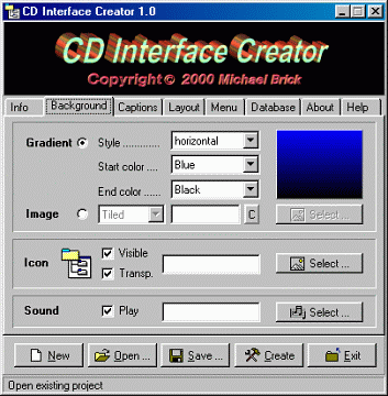 CD Interface Creator Screenshot