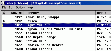 CDBFview Screenshot