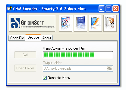 CHM Decoder Screenshot