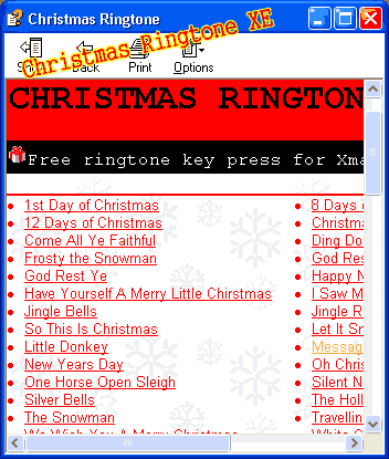 Christmas Ringtones XE Screenshot