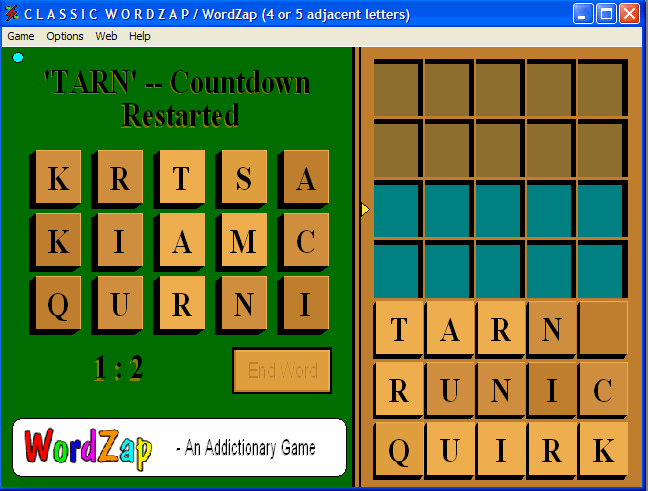 Classic WordZap Screenshot