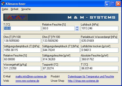 ClimeCalc Screenshot