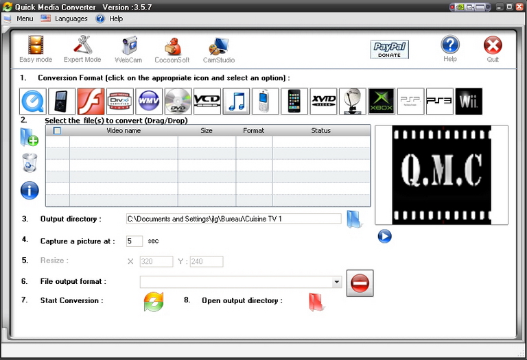 Cocoon Software Quick Media Converter Screenshot