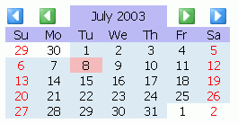 CodeThatCalendar JavaScript Calendar Screenshot