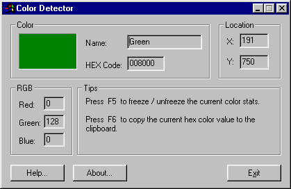 Color Detector Screenshot
