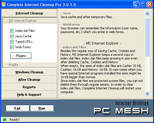 Complete Internet Cleanup Lite Screenshot