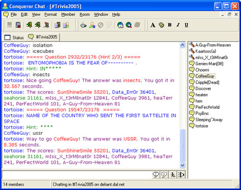 Conqueror Chat Screenshot