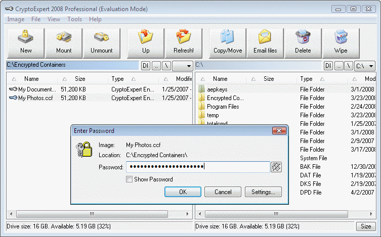 CryptoExpert 2007 Professional Screenshot