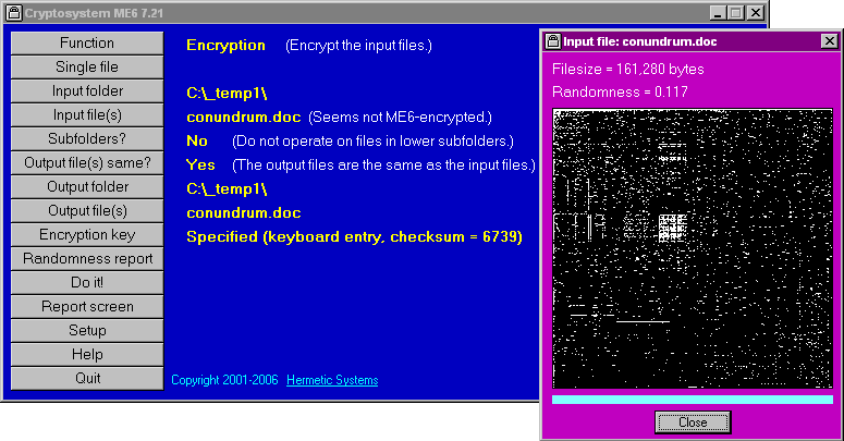 Cryptosystem ME6 Screenshot