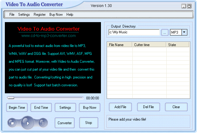 Crystal Video To Audio Converter Screenshot