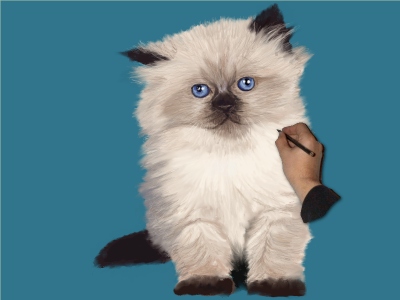 Cute Kitty by Drawing Hand Screenshot