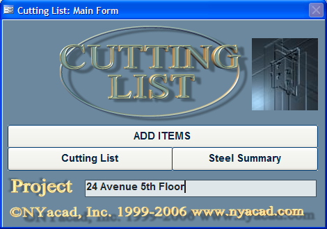 Cutting List Screenshot