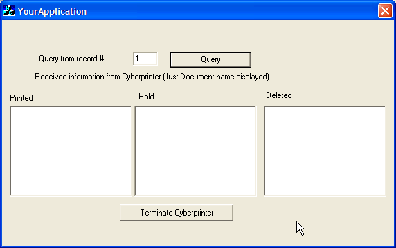 Cyberprinter Development Kit Screenshot
