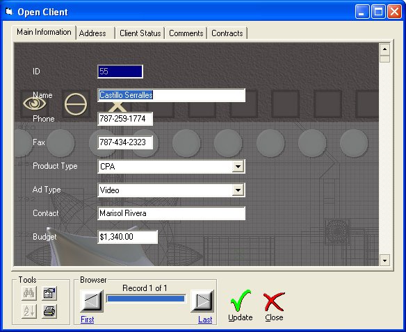 Data Form ActiveX Control Screenshot