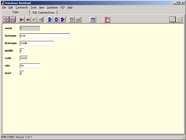 Database Assistant Screenshot