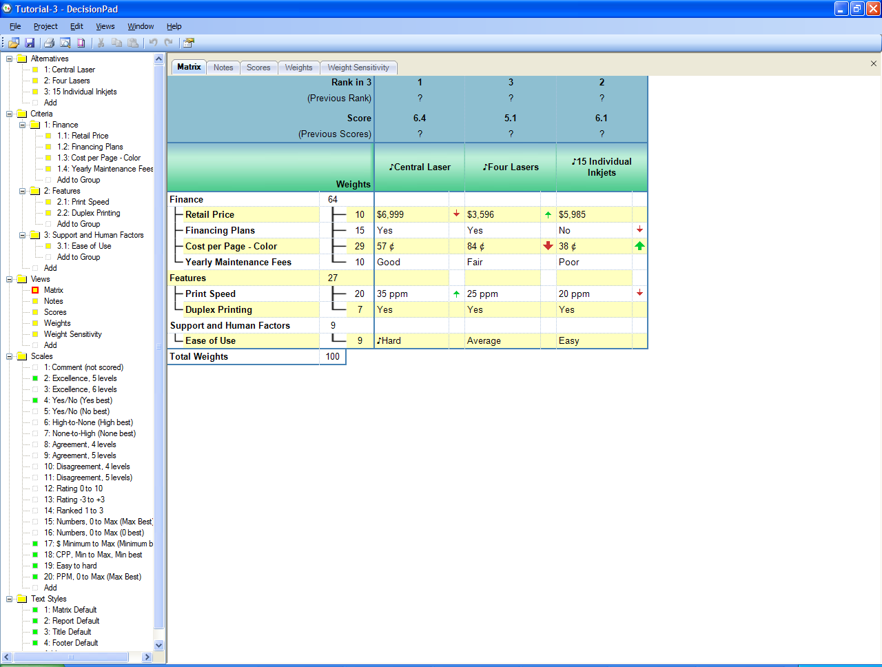 DecisionPad Screenshot