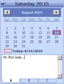 Desktop Calendar Reminder Screenshot