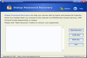 Dialup Password Recovery Screenshot