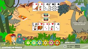 Dinosaur Caribbean Poker Screenshot