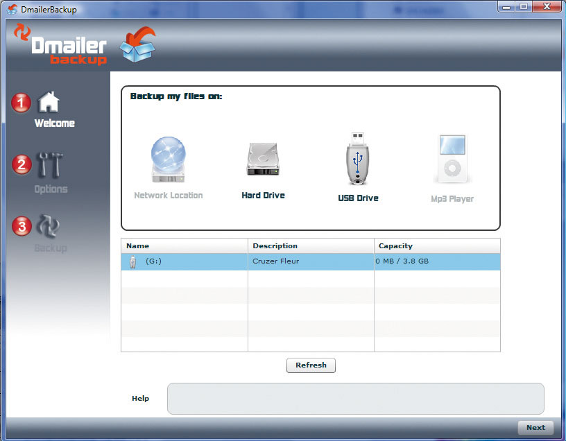 Dmailer Backup for MAC Screenshot