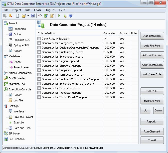 DTM Data Generator Screenshot