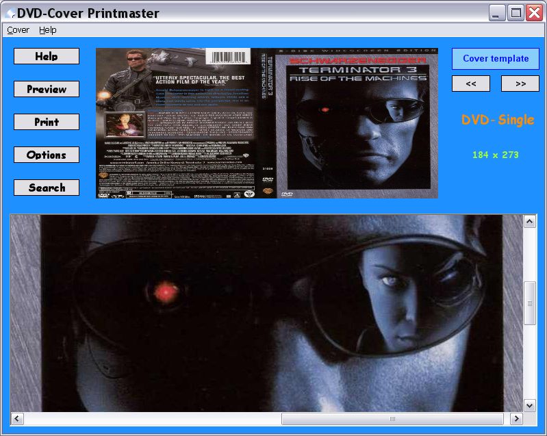 DVD-Cover Printmaster Screenshot