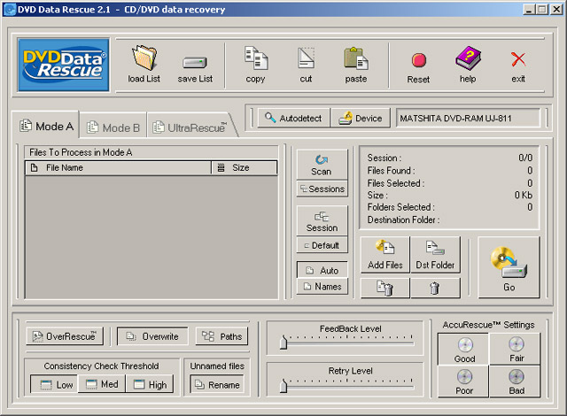 DVD Data Rescue Screenshot