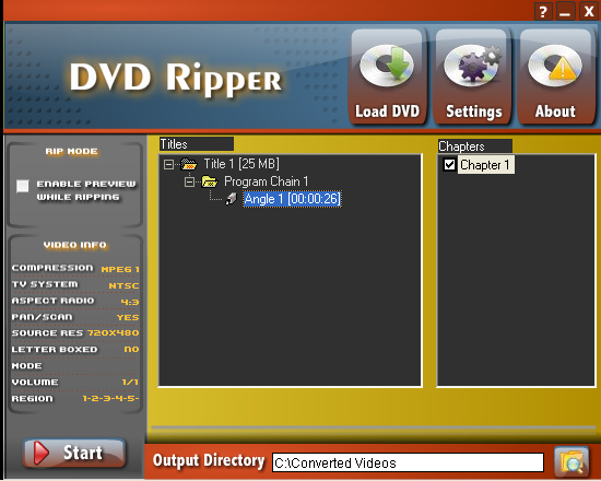 DVD Rip N' Burn Screenshot
