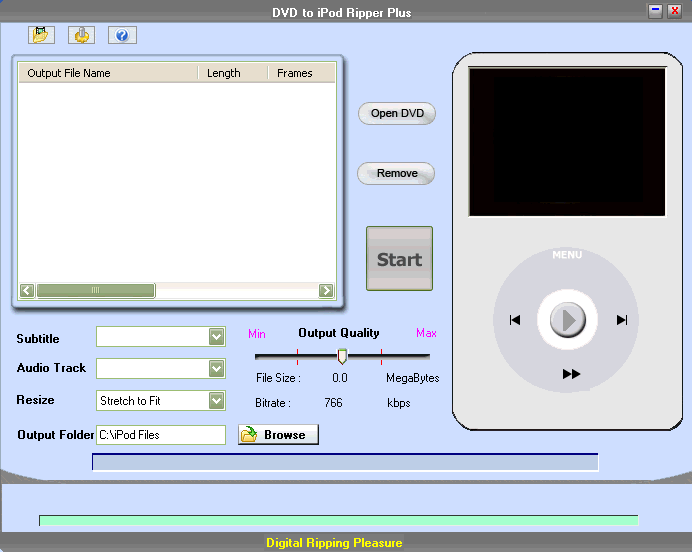 DVD to iPod Ripper Plus Screenshot