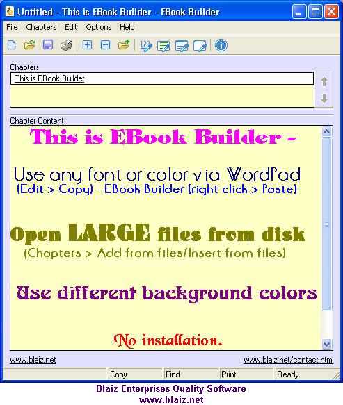 EBook Builder by Blaiz Enterprises Screenshot