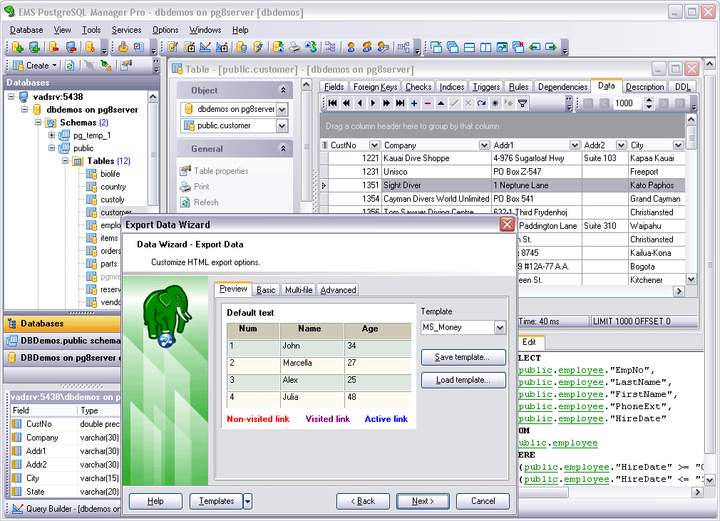 EMS SQL Manager 2005 for PostgreSQL Screenshot