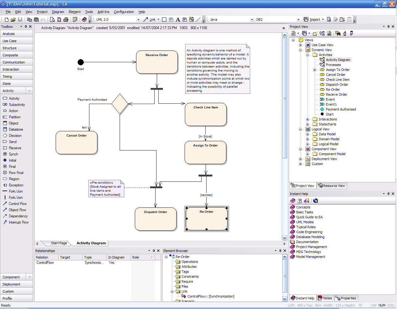 Enterprise Architect for UML 2.1 Screenshot
