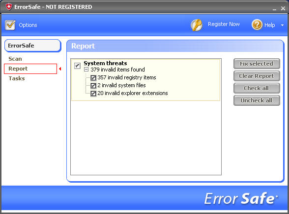 ErrorSafe Screenshot