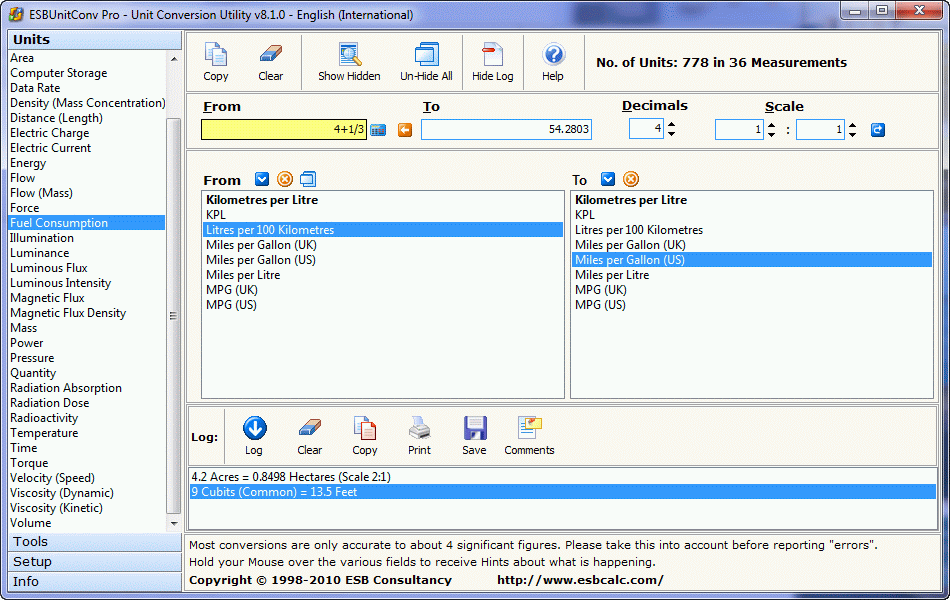 ESBUnitConv Pro - Unit Conversion Screenshot