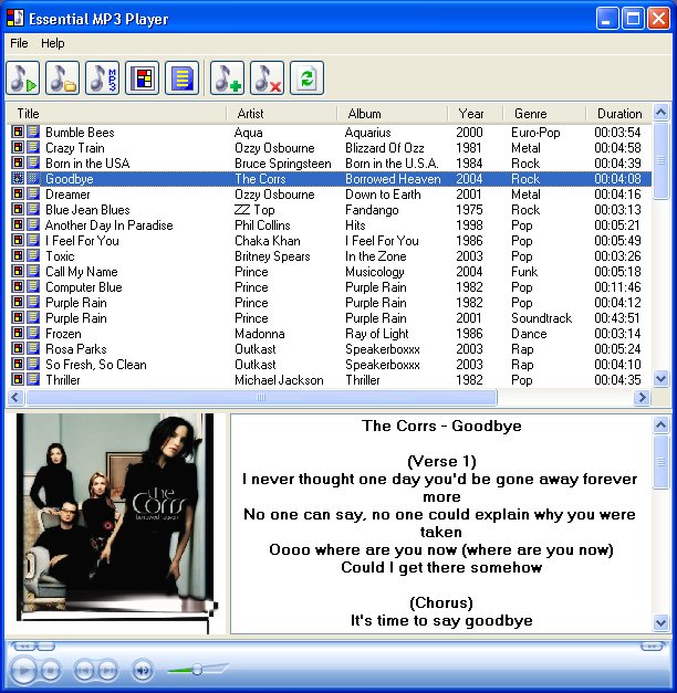 Essential MP3 Player Screenshot
