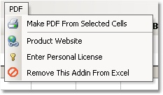 Excel Export Selected Cells To PDF Software Screenshot