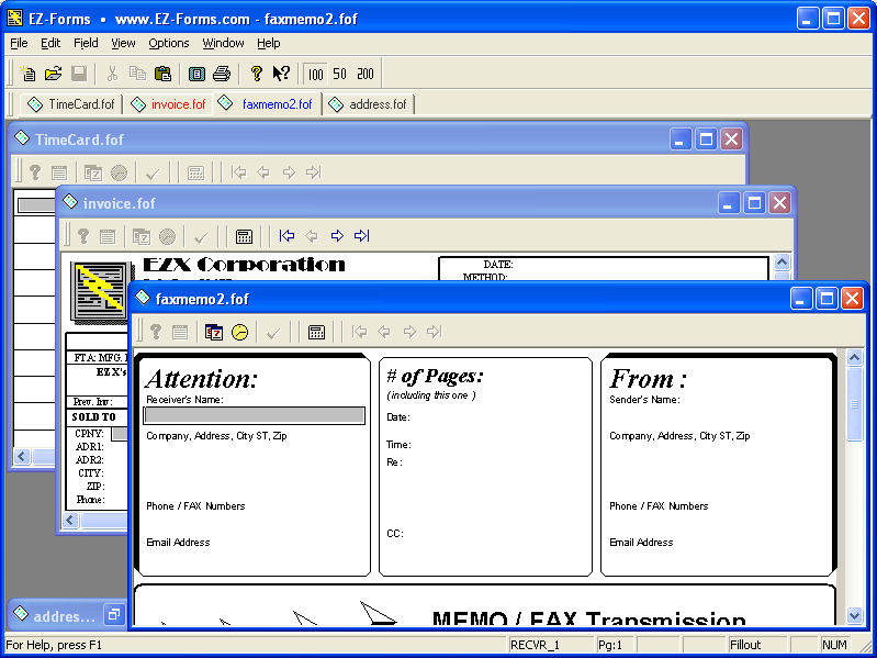 EZ-Forms-DMX Viewer Screenshot