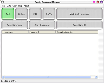 Family Password Manager Screenshot