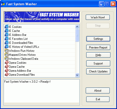 Fast System Washer Screenshot