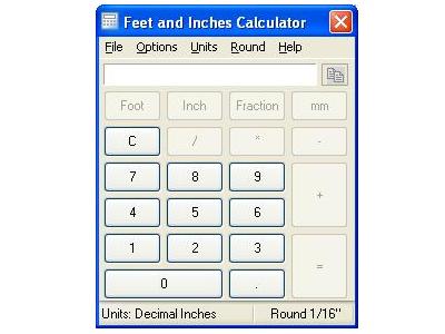 Feet and Inches Calculator Screenshot