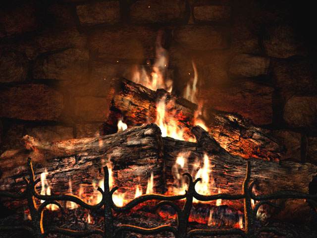 Fireplace 3D Screensaver Screenshot