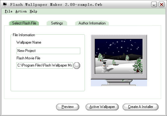 Flash Wallpaper Maker Screenshot