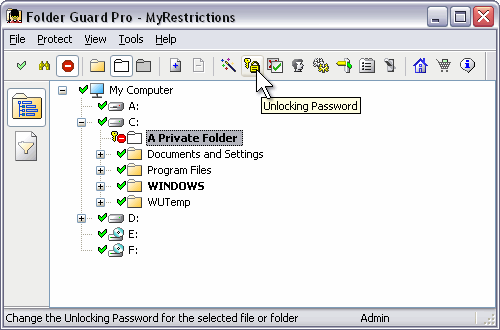 Folder Guard Professional Screenshot