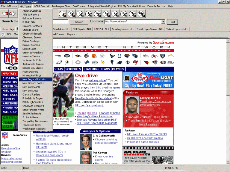 Football Browser Screenshot