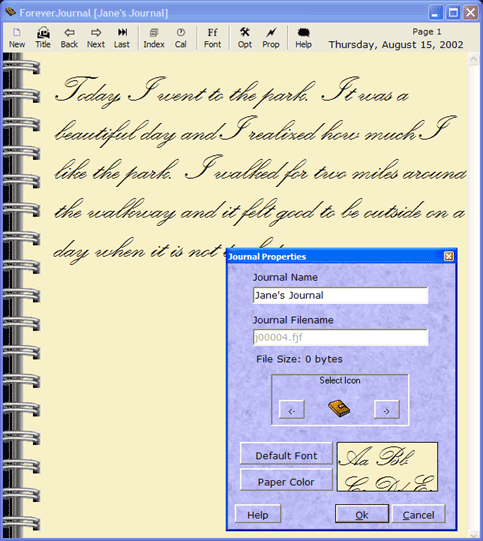 Forever Journal Screenshot