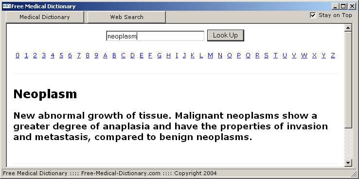 Free Medical Dictionary Screenshot